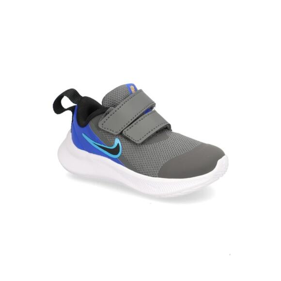 NWT NIKE Boy's Sneaker, Iron Grey Black Blue Lightning-Size 9C US (26 EU) - Picture 1 of 1